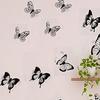 24Pcs Wall Stickers Self-adhesive DIY Art Decor Removable 3D Butterflies Black Wall Stickers