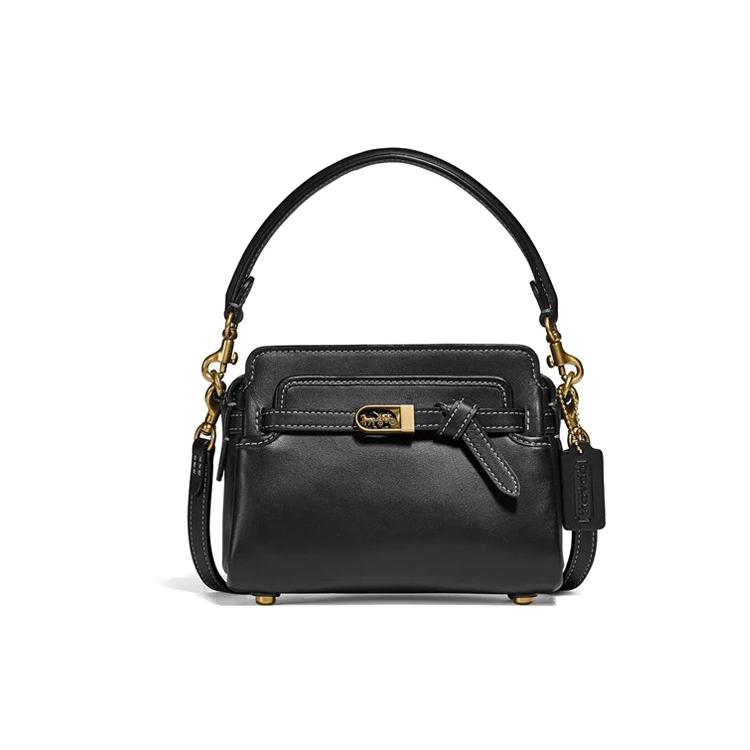 New COACH Tate Leather Handbag, Shoulder Bag, Crossbody Bag Trumpets Women's Black C2633-B4BK