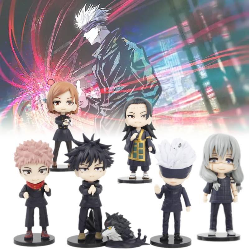 Kaisen Jujutsu 6pcs Figurine Anime Model Cake Ornament Festival Garnish Xmas