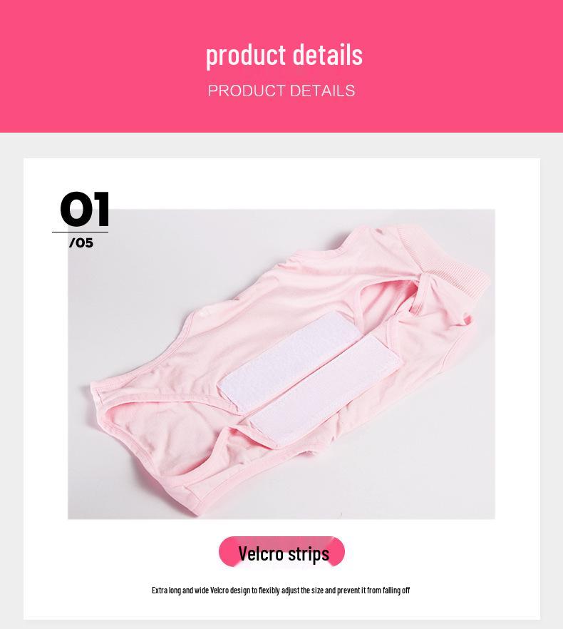 Breathable Cat Recovery Suit: Elastic, Anti-Lick Sterilization & Weaning Garment for Female Cats