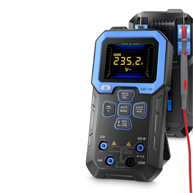 Multimeter Voltage Tester Ohmmeter with TFT Color Display for Live NCV Capacitance Live Test Battery Operated(Included)