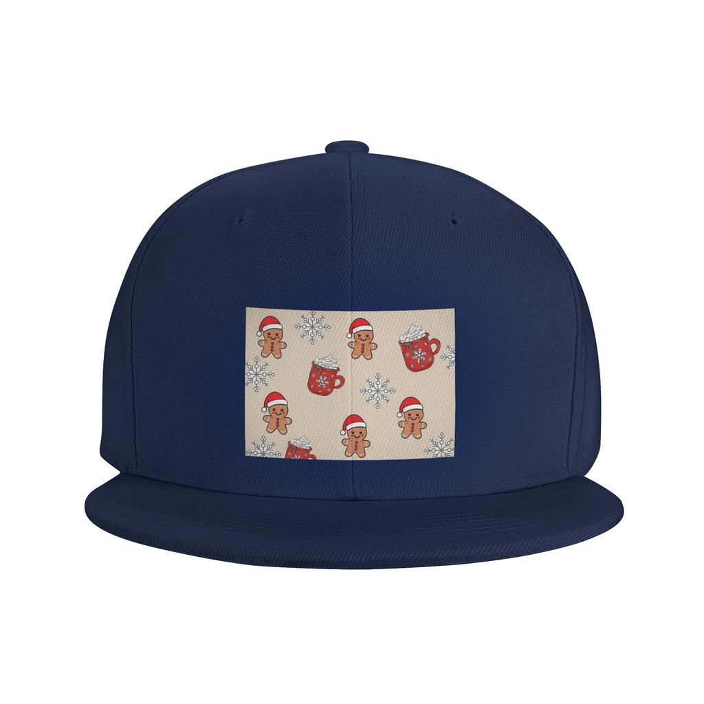 Merry Christmas Tree And Gingerbread Unisex Baseball Caps Snapback Baseball Hats Casual Casquette Outdoor for Unisexs And Womens