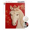 Pearl Art Painting Home Wall Decor Crowned White Horse Pearl Gemstone Painting Picture Crafts Adult/Beginner Gift Creative Home Decor Unframed