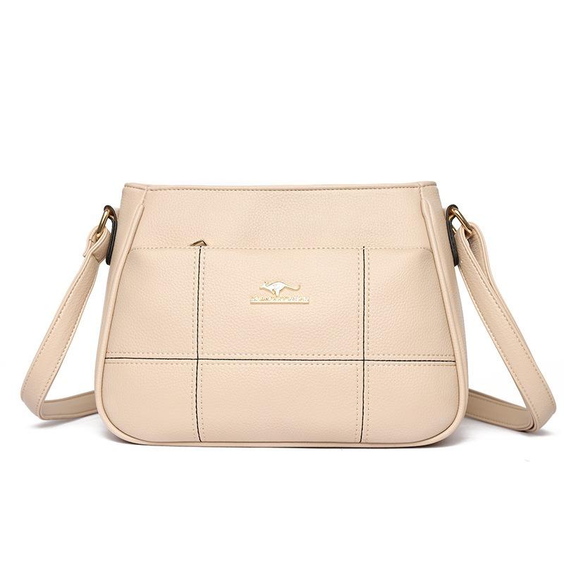 Retro plaid messenger bag large capacity simple shoulder bag commuter texture versatile women tote bag