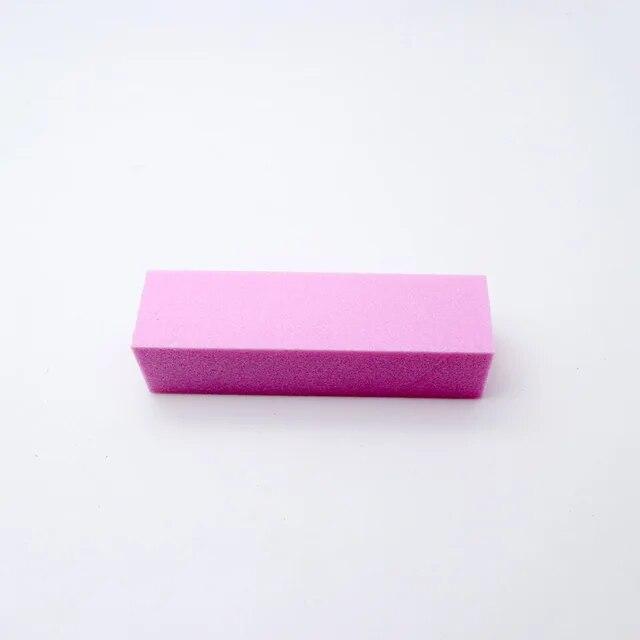 

Лидер продаж, 5 шт./лот, модная губка для ногтей, блок-пилочка для маникюра, шлифовальный лак для ногтей, тофу, полировка, инструменты для дизайна ногтей розовый