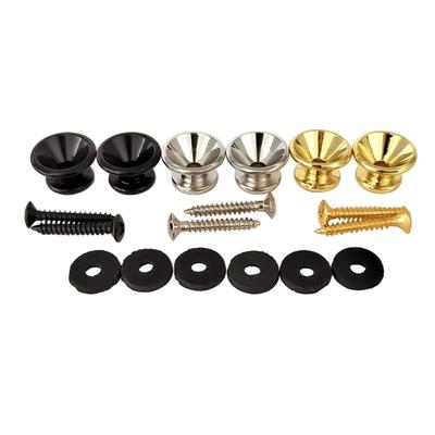 10Pcs Guitar Strap Locks Metal Guitar Strap Buttons Lock End Pin Electric Bass Guitar Security Straplocks Enduring