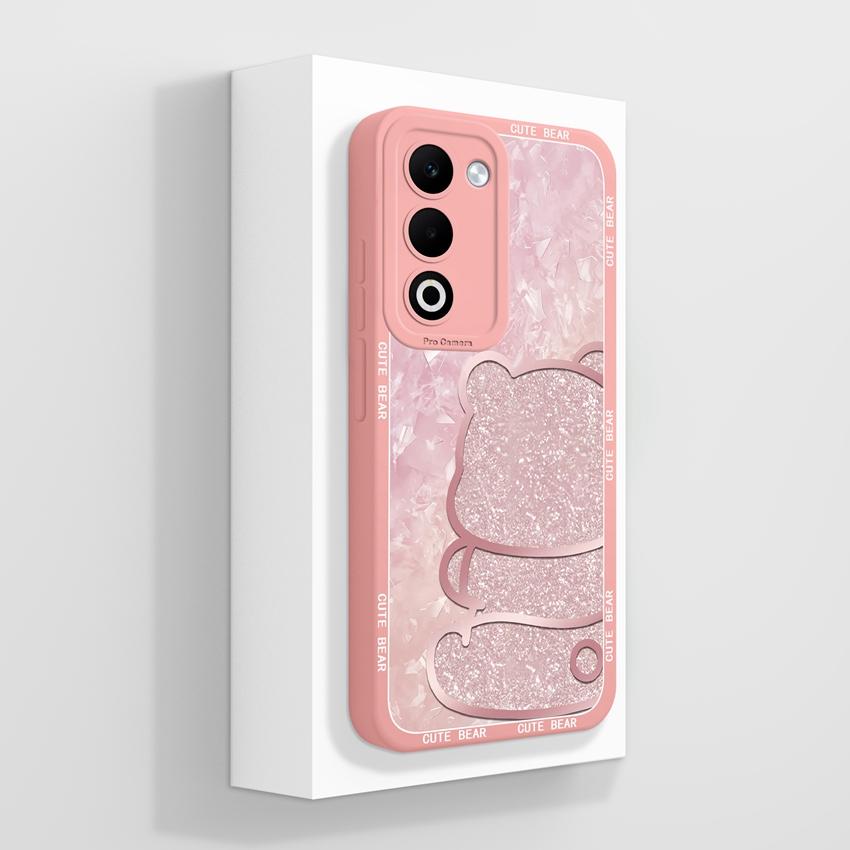 For Oppo A5 A5x A3x Realme C71 C75 Luxury Shockproof Phone Covers Cute Cartoon Cat Pattern Liquid Silicone Anti Slip Protective Shell For Oppo Housing