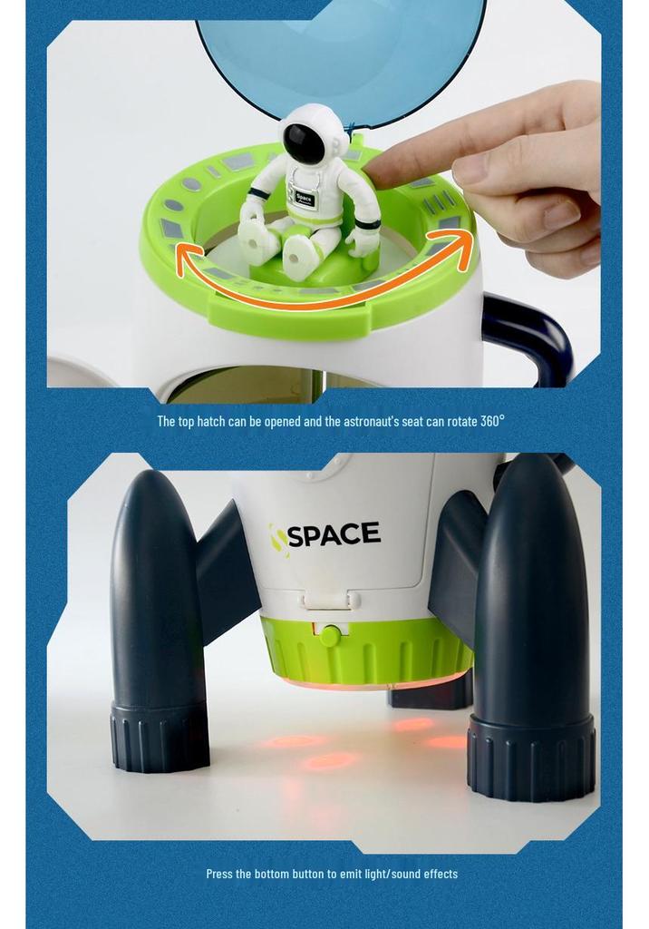Children's Educational Space Toy Set: Rocket, Space Station & Astronaut