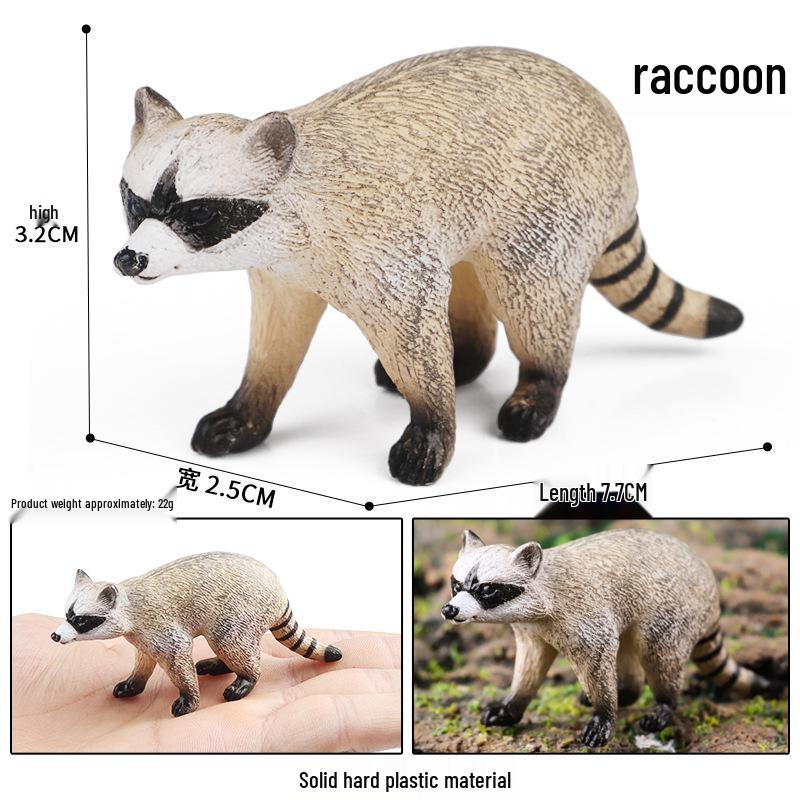 Wild Safari Animal Figurines: Giraffe, Elephant, Rhinoceros, Brown Bear, Tiger, Lion, Leopard, Hippopotamus - Solid Cognitive Toys