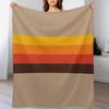 70s 1970 70as Yellow Orange Red Brown Sunset Stripes Throw Blanket Reusable Durable Soft Blanket for All Seasons