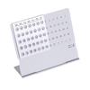 Super Perpetual Unique 100 Years Calendar Aluminum Alloy Metal Table English Calendars Office Desk D