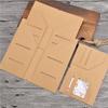 Cartellina in Carta Kraft per Diari da Viaggio Ricaricabili, Organizer Standard Portatile Formato Passaporto per Schede Ricaricabili Kraft
