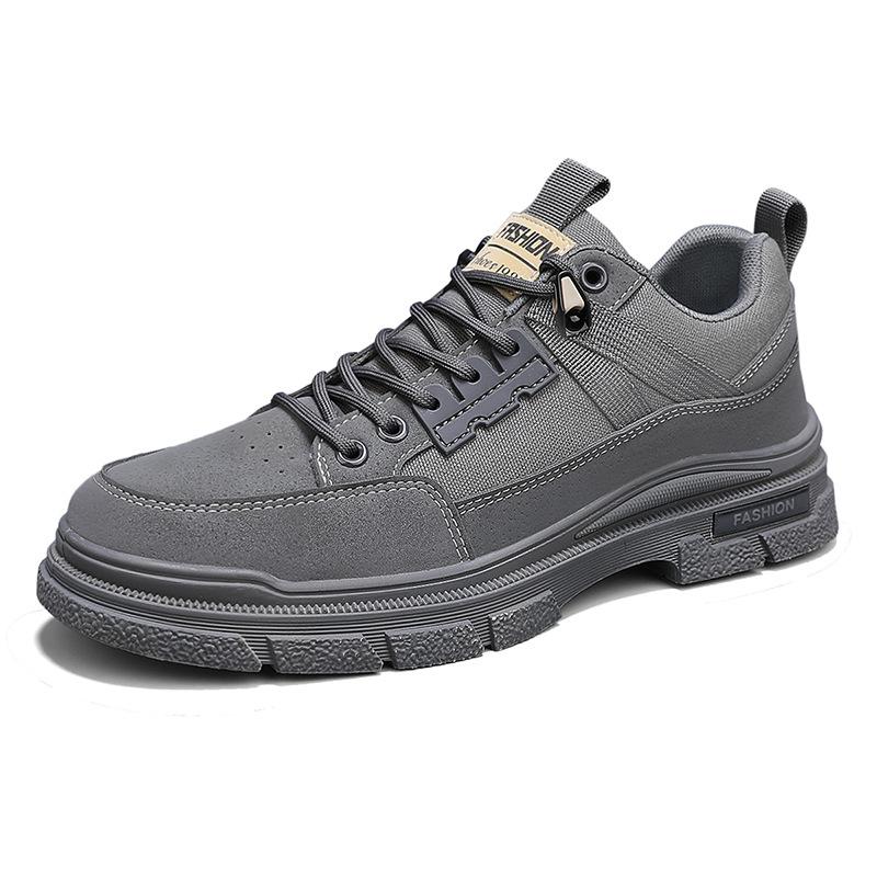 Tooling shoes autumn men's construction site work sports and leisure thick-soled wear-resistant retro low-top labor insurance tide shoes
