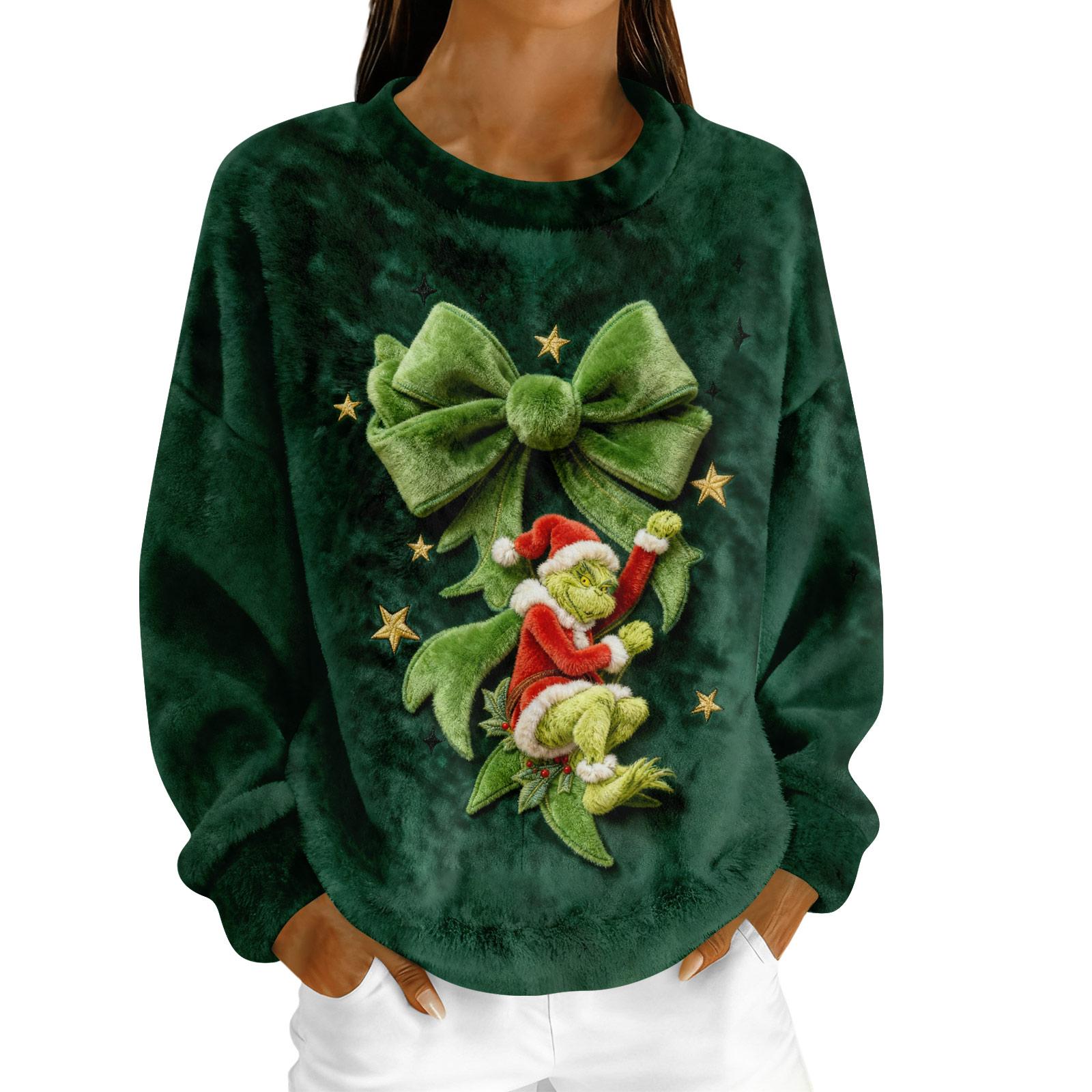 Women s Hoodie Long-Sleeve Round Neck Casual Comfortable Loose-Fit Lightweight Women s Hoodie M
