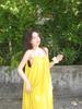 Seaside Resort Yellow Backless Spaghetti Strap A-line Summer Dress for Women