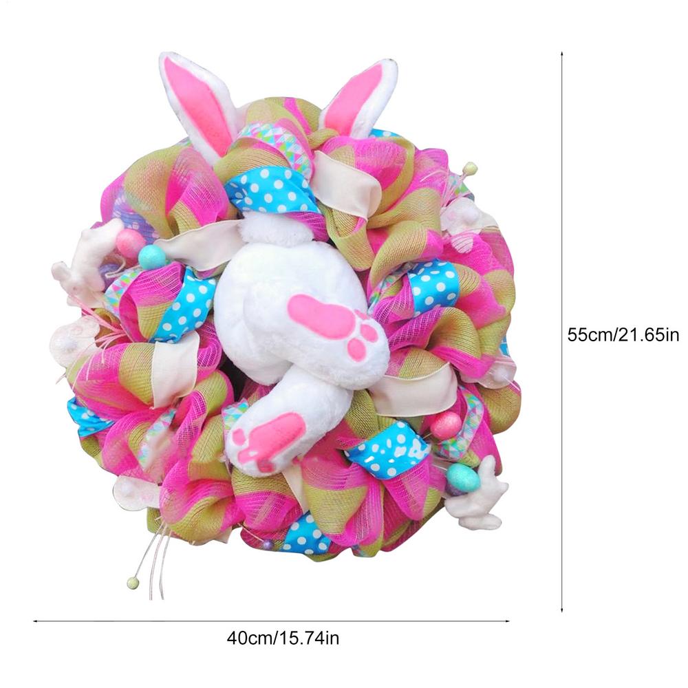 2025 New Easter Bunny Wreath Door Garland Pendant Garland Decoration Happy Bunny Home Party Creative Garland Easter Decor