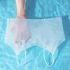 Sujetador acolchado de seda de hielo ultrafino, ropa interior sin costuras, sección delgada para mujer, tirantes hermosos, chalecos en la espalda, sujetador para dormir pequeño con pecho grande