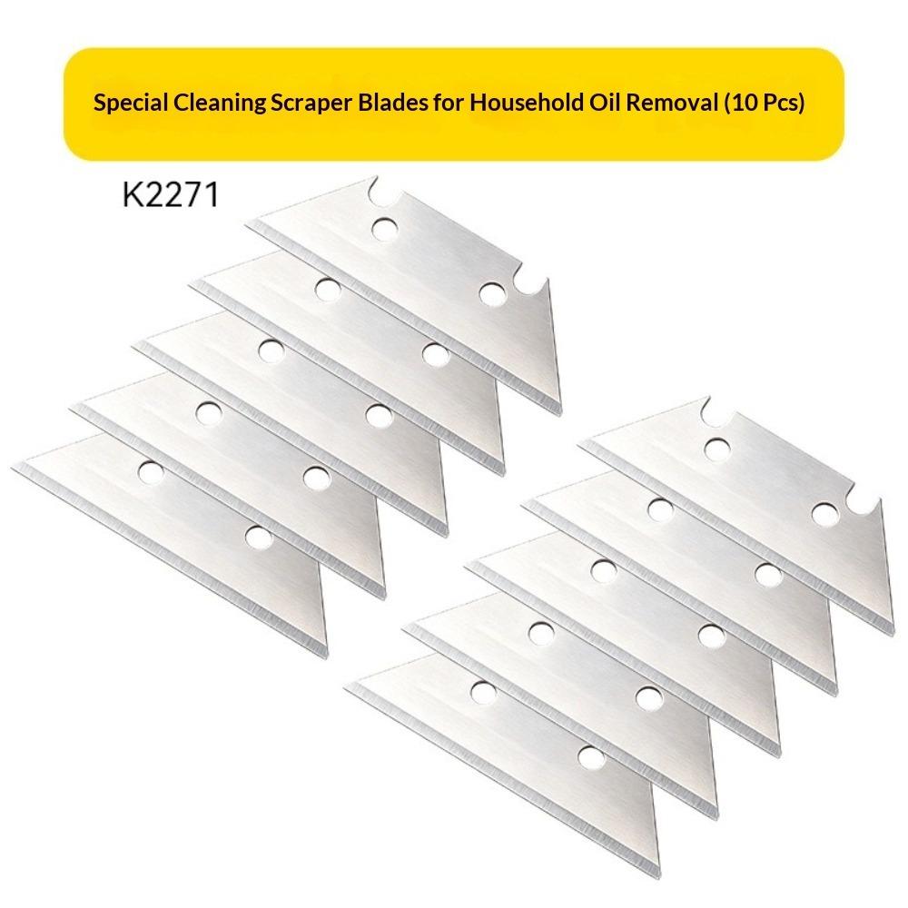 Household Use Cleaning Scraper High Efficiency Glass Scraper Grease Shovel  Kitchen Stain Removal 10 Pack Blades