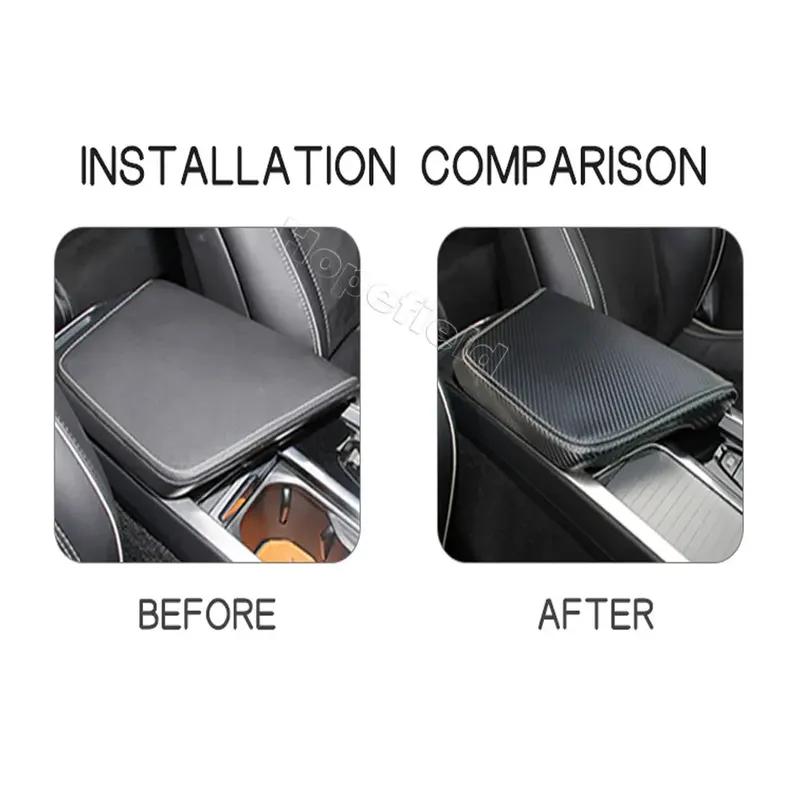 PU Leather Car Armrest Box Pad Center Console Protection Cushion Sleeve Decoration Cover for Volvo XC60 S60 V60 S90 V90 XC90