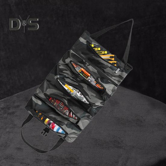 Geantă portabilă de depozitare a sculelor, mare, 5 compartimente, închidere cu fermoar, impermeabilă, rezistentă la apă, trusă de instrumente, pungă rulouă husă cu fermoar