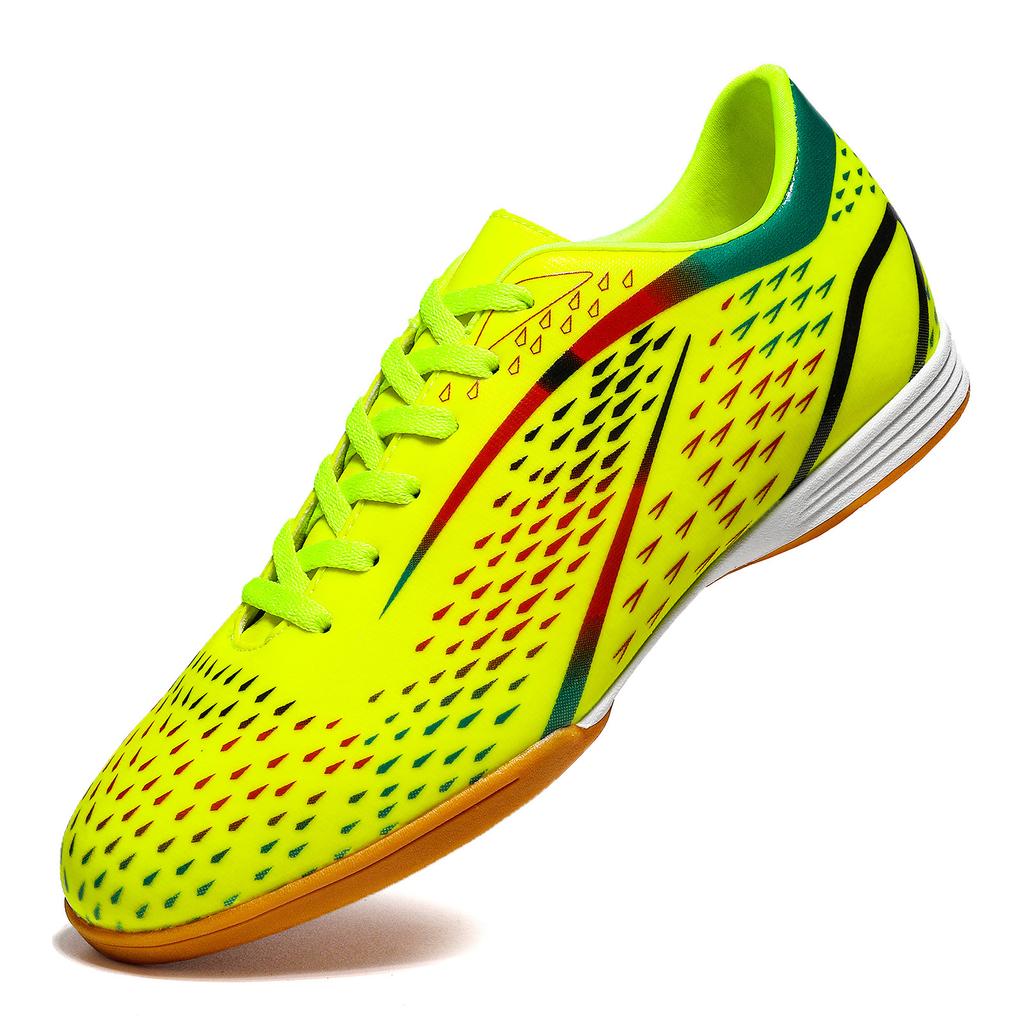 Ic Fußballschuhe Indoor Futsal Herren und Damen Flachsohle Harter Boden Rindersehnensohle Rutschfest Wettkampf Trainingsschuhe