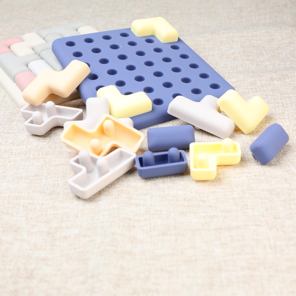 Silikon Russisches Puzzle Bausteine Finger Spielzeug Push Bubble Taktiles Spielzeug ideal für Kinder und Erwachsene Tangram Puzzle Lernspielzeug für Kind