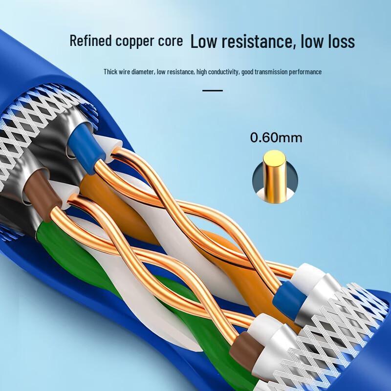 CHOSEAL Cat 7A 10 Gigabit Double Shielded Ethernet Cable
