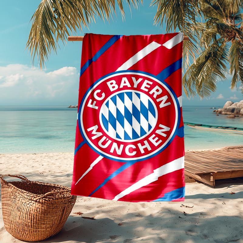 Ultra-Soft Beach Towel with Bayern Munich Theme,Ideal for Pool - Camping, Diving - Perfect Travel Essential, Vibrant Beach Towel.