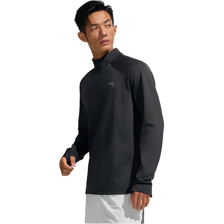 Anta Running Series 2025 Winter Long Sleeve Knitted T-Shirt Men Tops 952545402-3