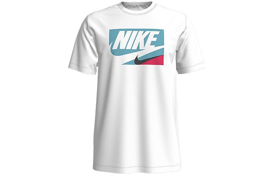

Nike T Shirts Men s White Crew Neck Moderate Straight Fit DD9156-100 XXL