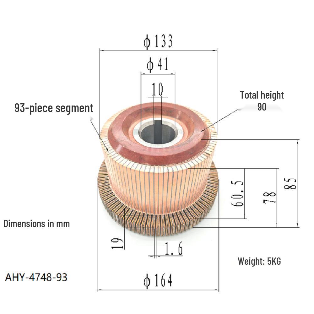 133x41x78(101)x93P Compatible with Z4 Mine DC Motor Commutator