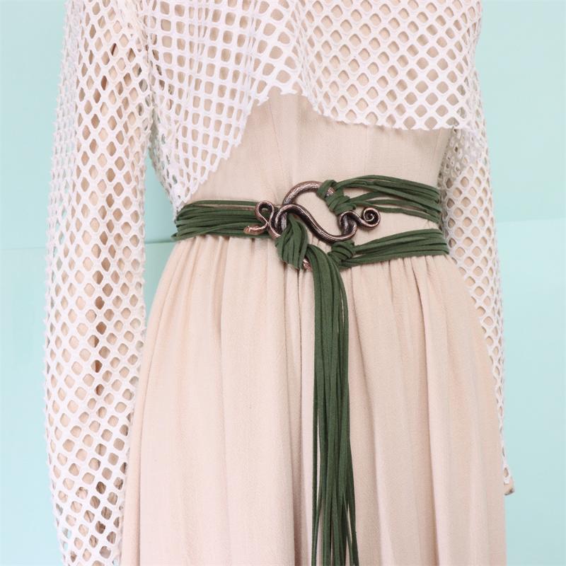 Medieval Long Rope Ring Knotted Belt For Women, Norse Witch Waist Knotted Rope Belt, Viking Renaissance Costume Accessories