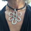 New Fashion Women Retro Large Bohemian Alloy Flowers Rope Chain Necklace Women Necklace Jewelry Accessories