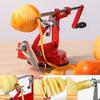 3-in-1 Stainless Steel Apple Peeler, Slicer, and Corer with Suction Cup (Vermilion)