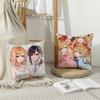 Anime W-Watashi no Oshi wa Akuyaku Reijou Cushion Cover Breathable Linen Summer Odorless Eco-Friendly Invisible Zipper Washable