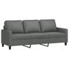 Vidaxl 3-Seater Sofa with Footstool, Dark Grey, 180 Cm, Fabric
