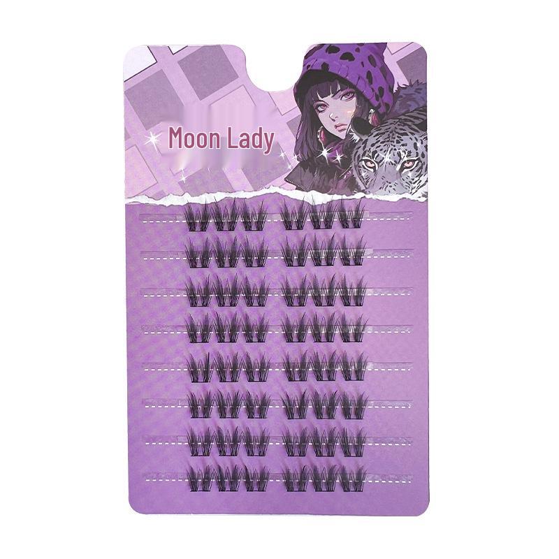 

Yuejiaoniang Cat Ear Tassel False Eyelashes - Natural, Single Cluster Segmented Design for a Playful, Pure Look.