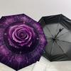 1pc Purple Rose Mandala Artwork Umbrella with Plastic Handle,Suitable for All Seasons Home Travel Outdoor UmbrellaDD1705