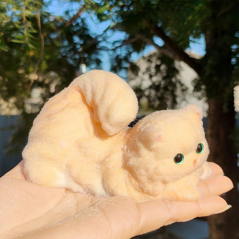 

Handmade Simulation Cat Squeeze Toys Slow Rebound Cat Fidget Toy Office Style 2