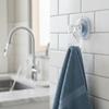 2 Pcs Removable Suction Cup Hooks Transparent Plastic Shower Suction Hooks Multi-Functional Shower Use Strong Hold Towel Hook