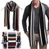 New Winter Scarves Men Classic Cashmere Shawl Warm Fringe Stripe Tassel Long Soft Wraps 8Colors