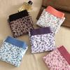 3 buc Lenjerie de corp sexy și drăguță cu imprimeu leopard pentru bărbați, șorturi confortabile și respirabile, șorturi la modă cu colț plat și pantaloni cu colț pătrat, boxeri