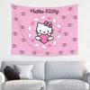 Sanrio Hello Kitty Printed Tapestry Cartoon Cute Bedroom Living Room Background Wall Decoration Dormitory Apartment