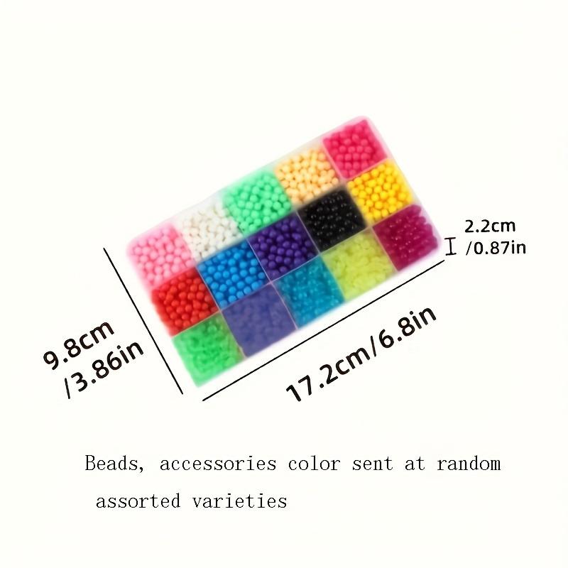 1PACK 1500 Magic Bead String Decoration Set, Water Mist Effect Beads Handmade Kit, Create a Variety of Patterns and Models