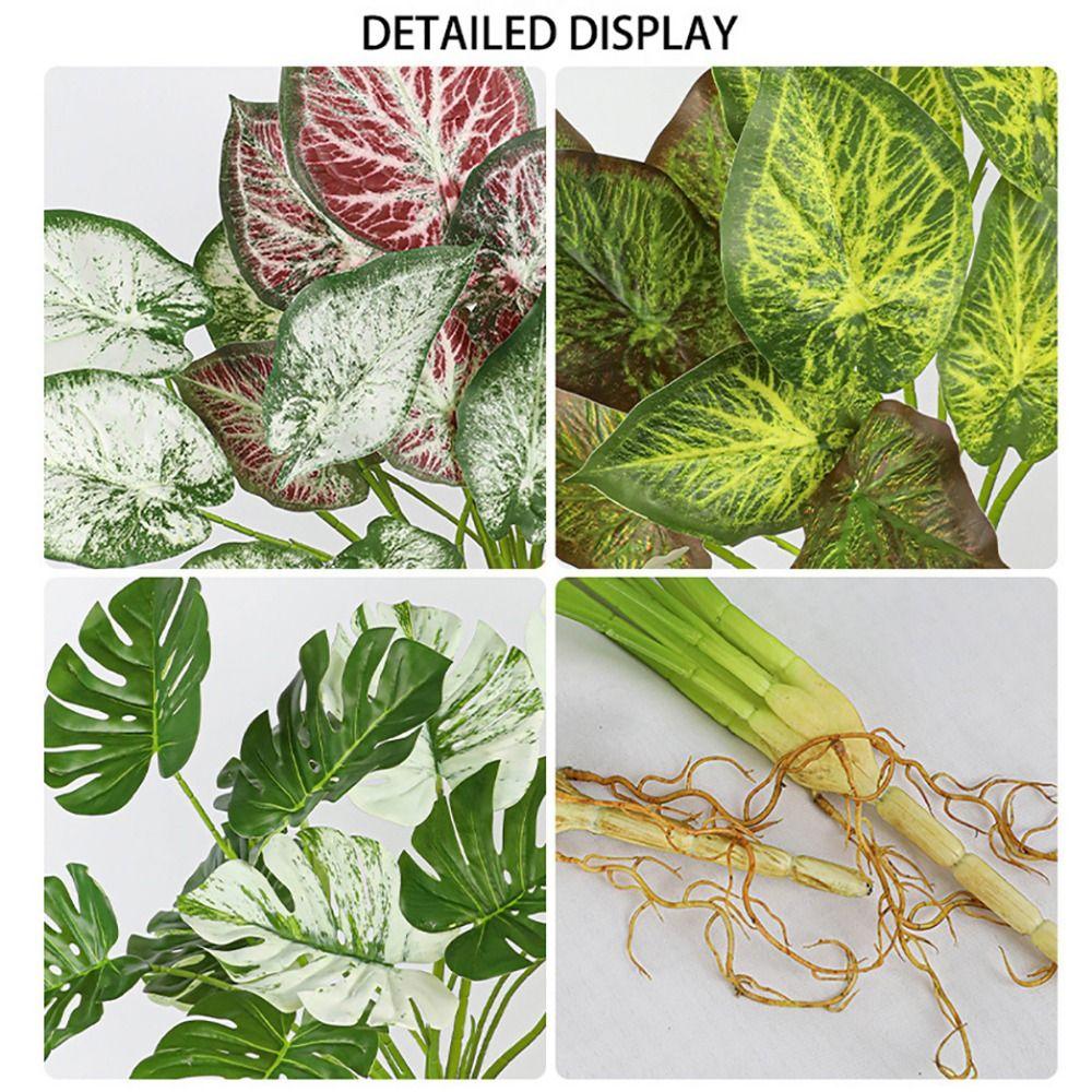 Large Size Artificial Plant 7 Heads Simulation Turtle Leaf Fake Greenery  Leaf  Photo Props