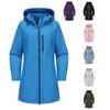 Women's Outdoor Windproof Waterproof Jacket Hooded Long Sleeve Loose Casual Spring Autumn Coat