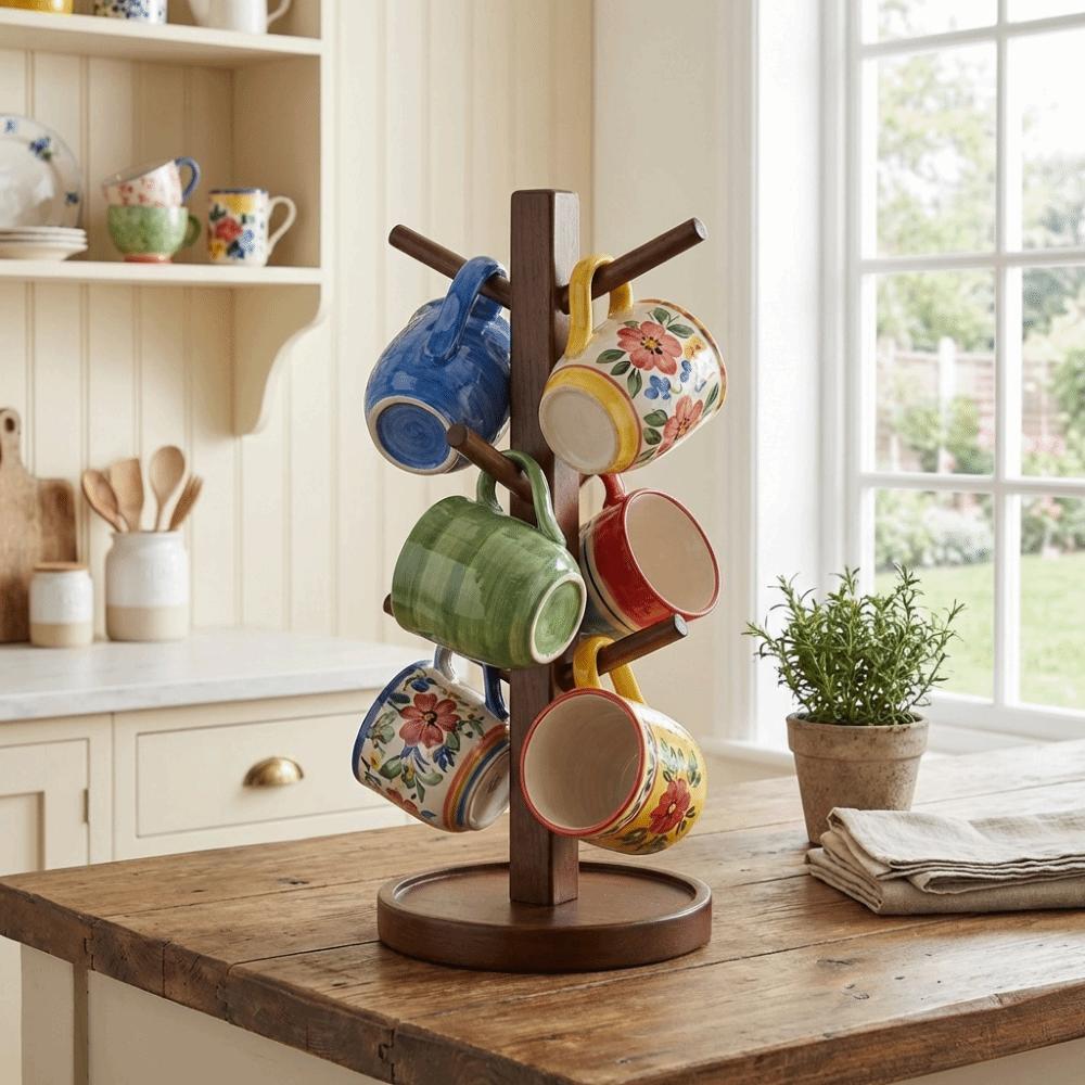 Decorative Compact Cup Rack Space Saving Mug Hanging Display Rack Cup Hanger  Cafe Restaurant