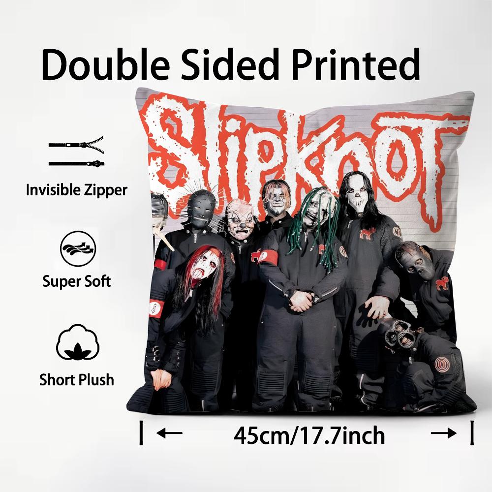 Band S-Slipknot Cushion Cover Home & Car Dual-Scene Pillow Cover: Reversible For Premium Comfort