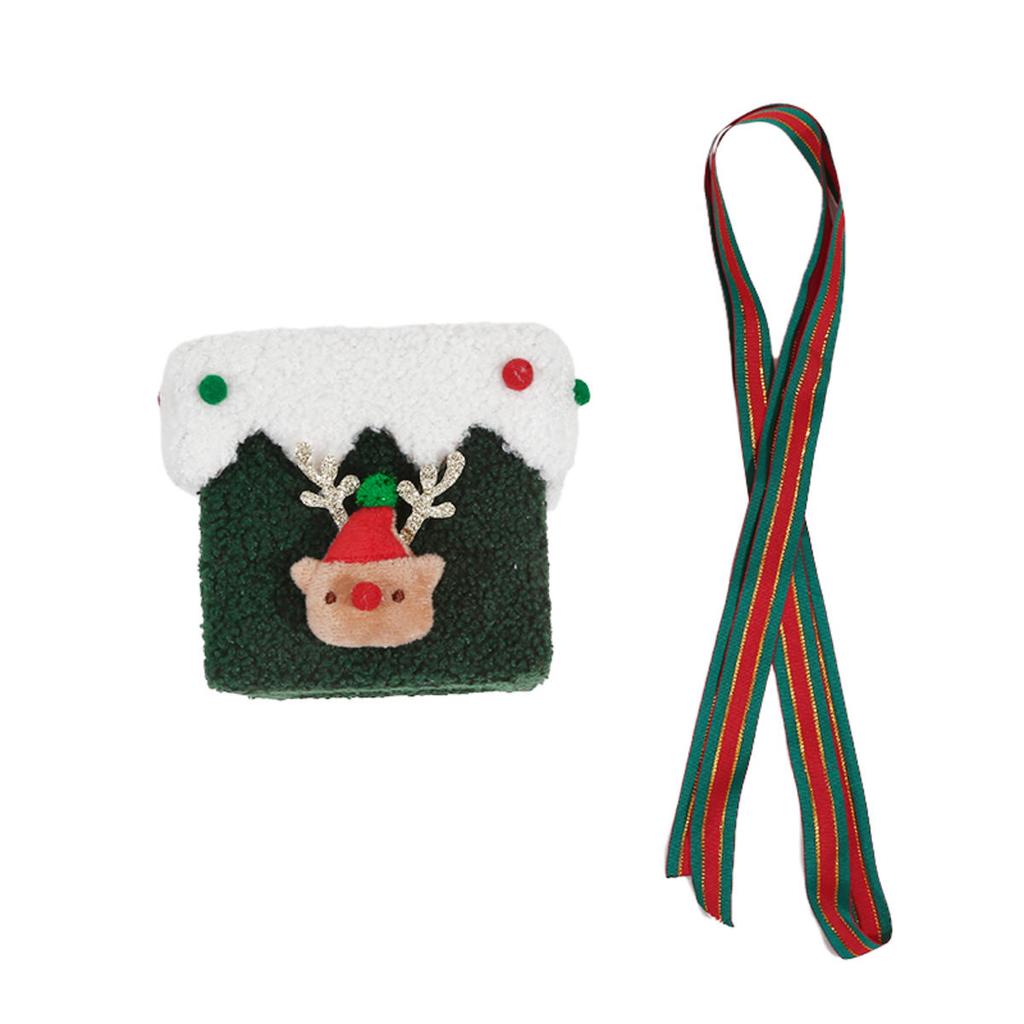 Household Xmas Children's Bombonera Christmas Eve Lint Christmas Gift Box Present Ribbon Xmas  Eve Gift Box