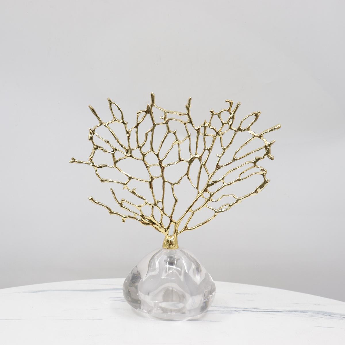 European Marble Coral Tree Ornament for Home or Office Decor
